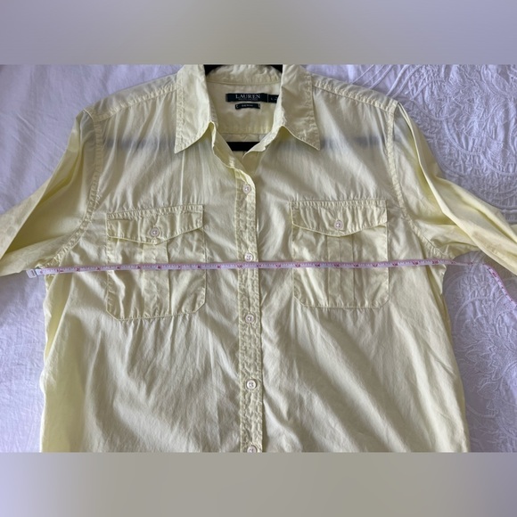 Lauren Ralph Lauren long sleeve button up polo denim top size L - Picture 6 of 6